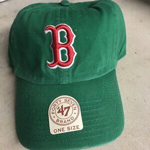 Boston Red Sox '47 Clean Up Kelly Green Hat Unisex OSFA Adjustable Strapback NWT